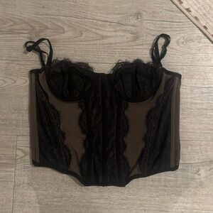 Urban Outfitters black lace corset